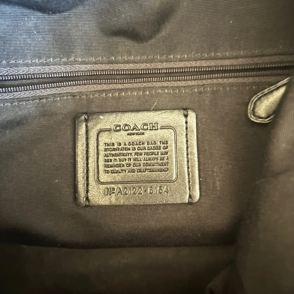 Coach Pennie Colorblock Pebble Leather Shoulder Bag Olive Cream Black